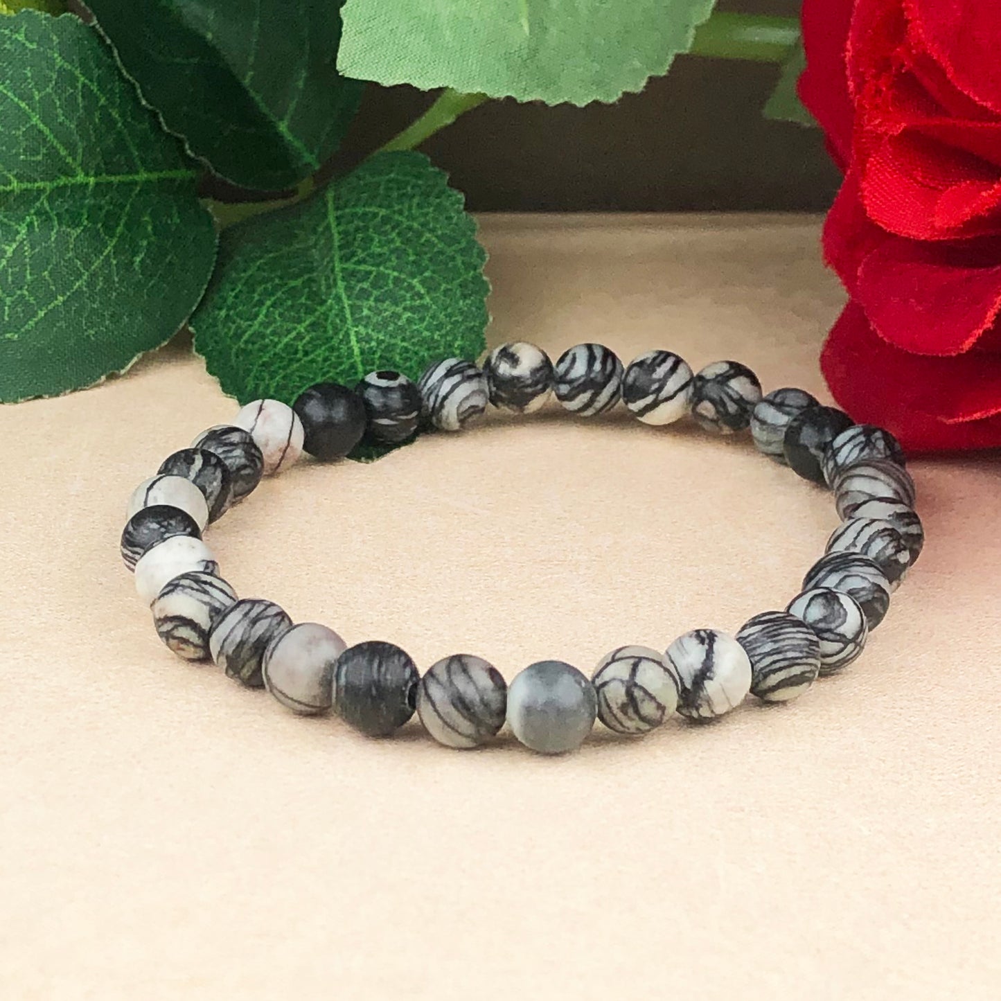 Zebra Jasper Healing Bracelet – Promotes Strength, Protection, And Courage