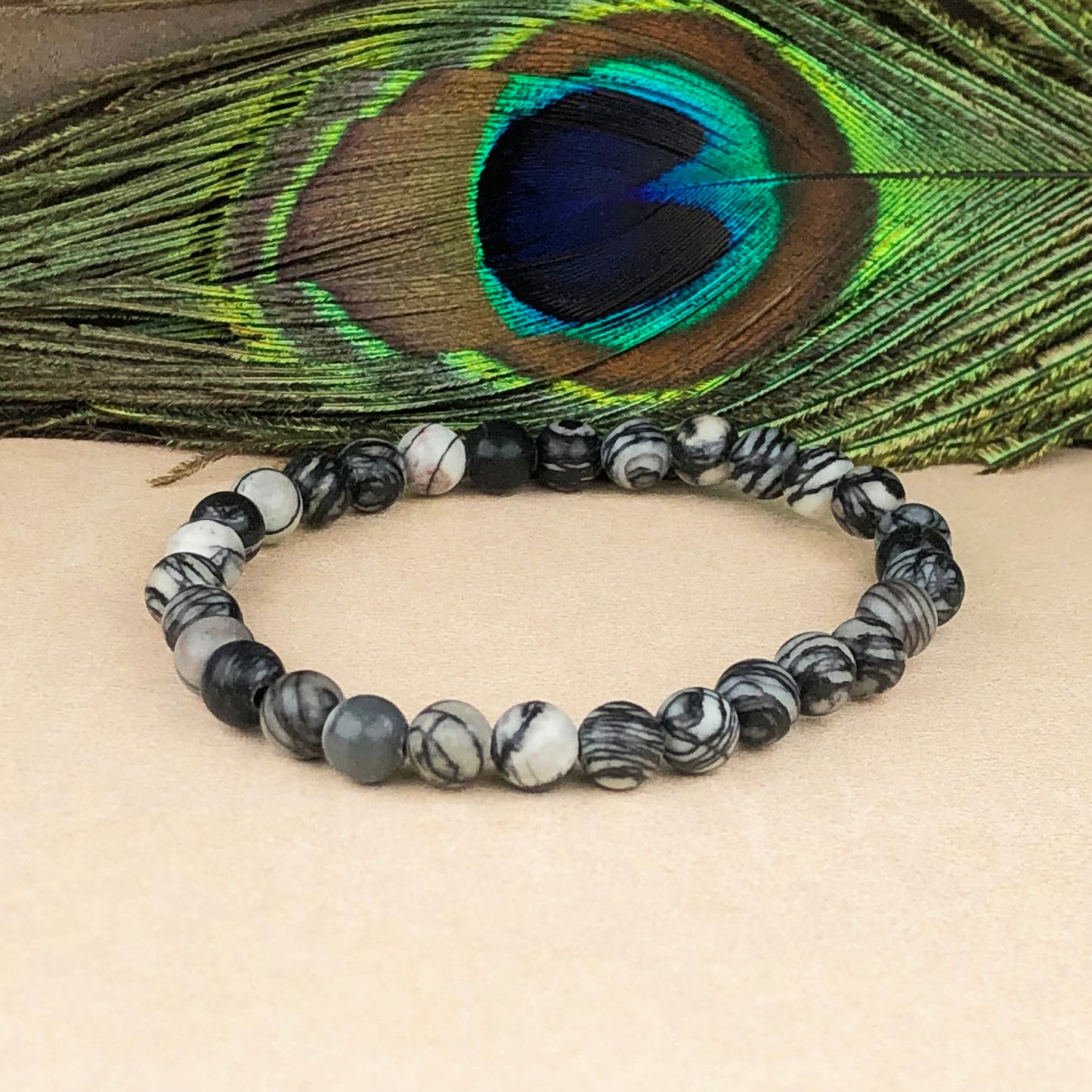Zebra Jasper Healing Bracelet – Promotes Strength, Protection, And Courage