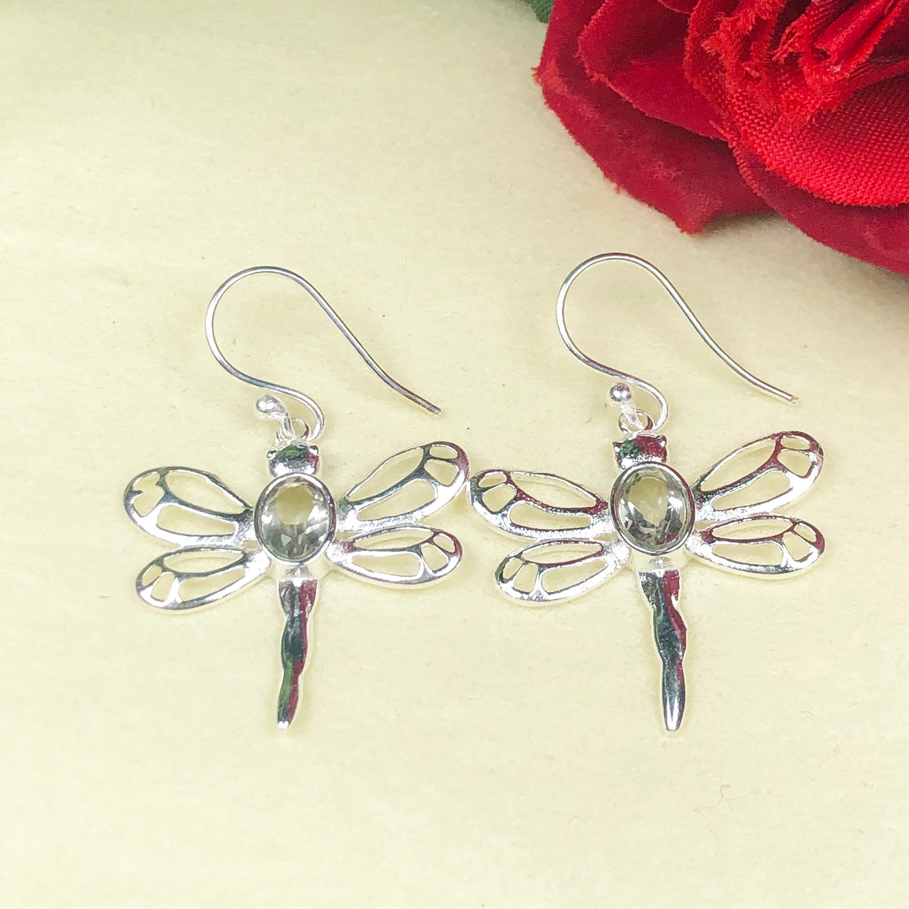 Zhupuk International Trending Stylish Gemstone Clear Quartz Earrings for Women and Girls Light Weight Dangle For Every Occasion Nickel-Free Quality ( RITI005 )