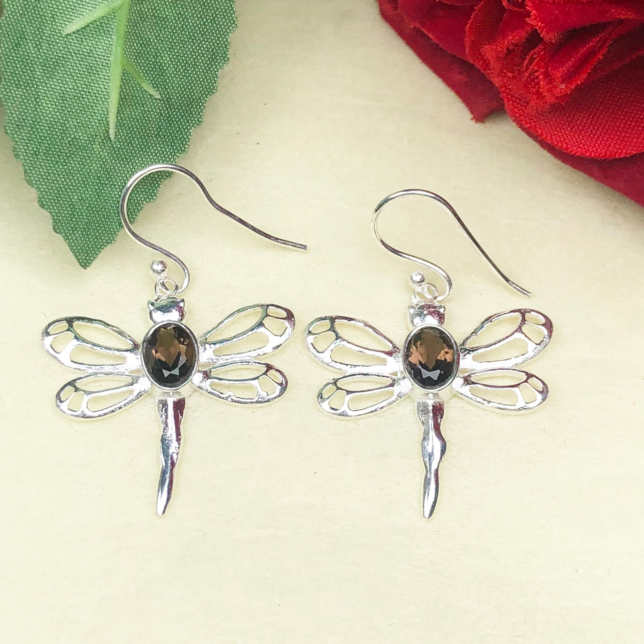Zhupuk International Latest Design Gemstone Smoky Quartz Earrings for Women and Girls Light Weight Dangle For Every Occasion Nickel-Free Quality ( RITI006 )