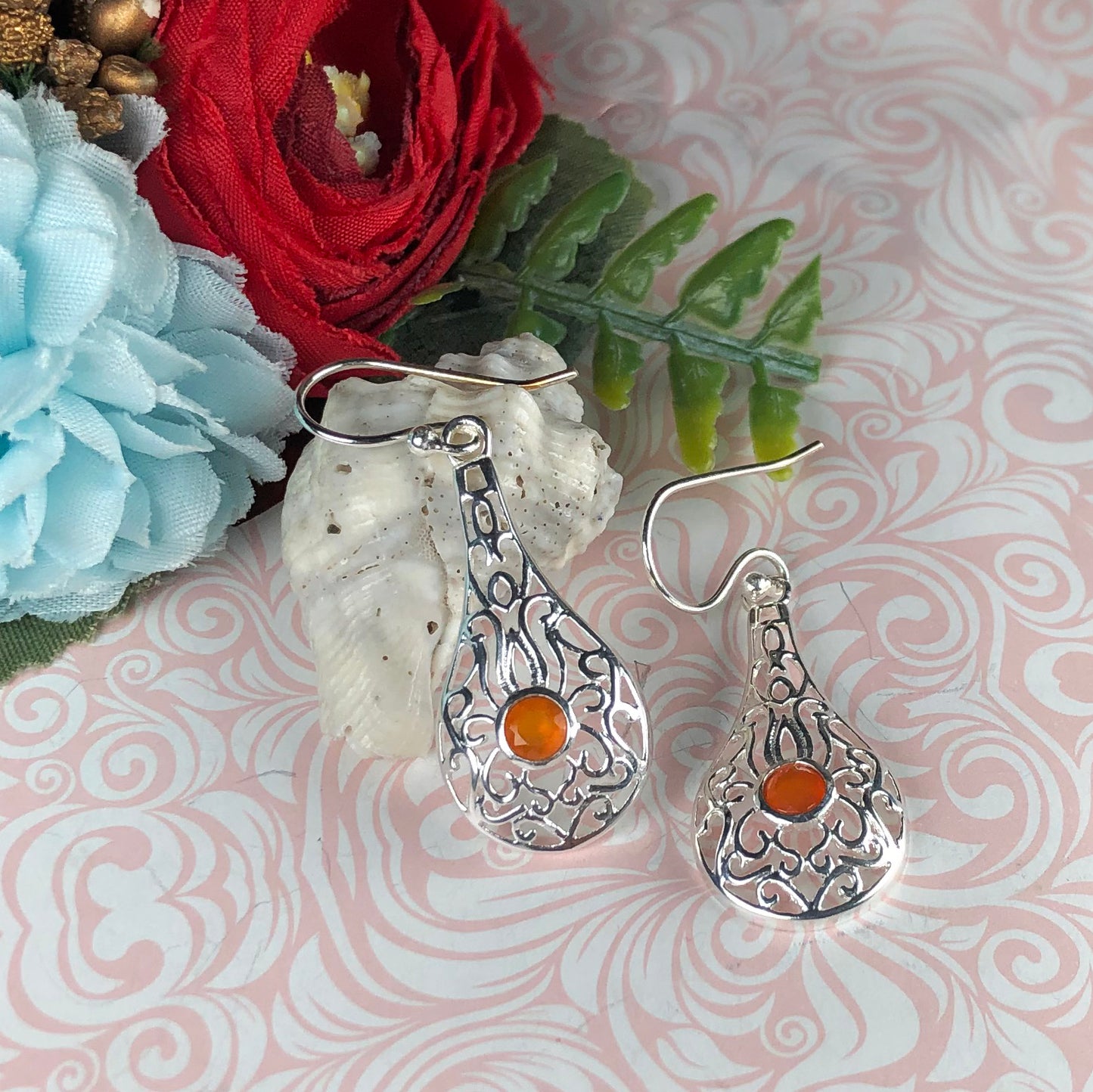 Zhupuk International Trending Stylish Gemstone Agate Earrings for Women and Girls Light Weight Dangle For Every Occasion Nickel-Free Quality ( RITI025 )
