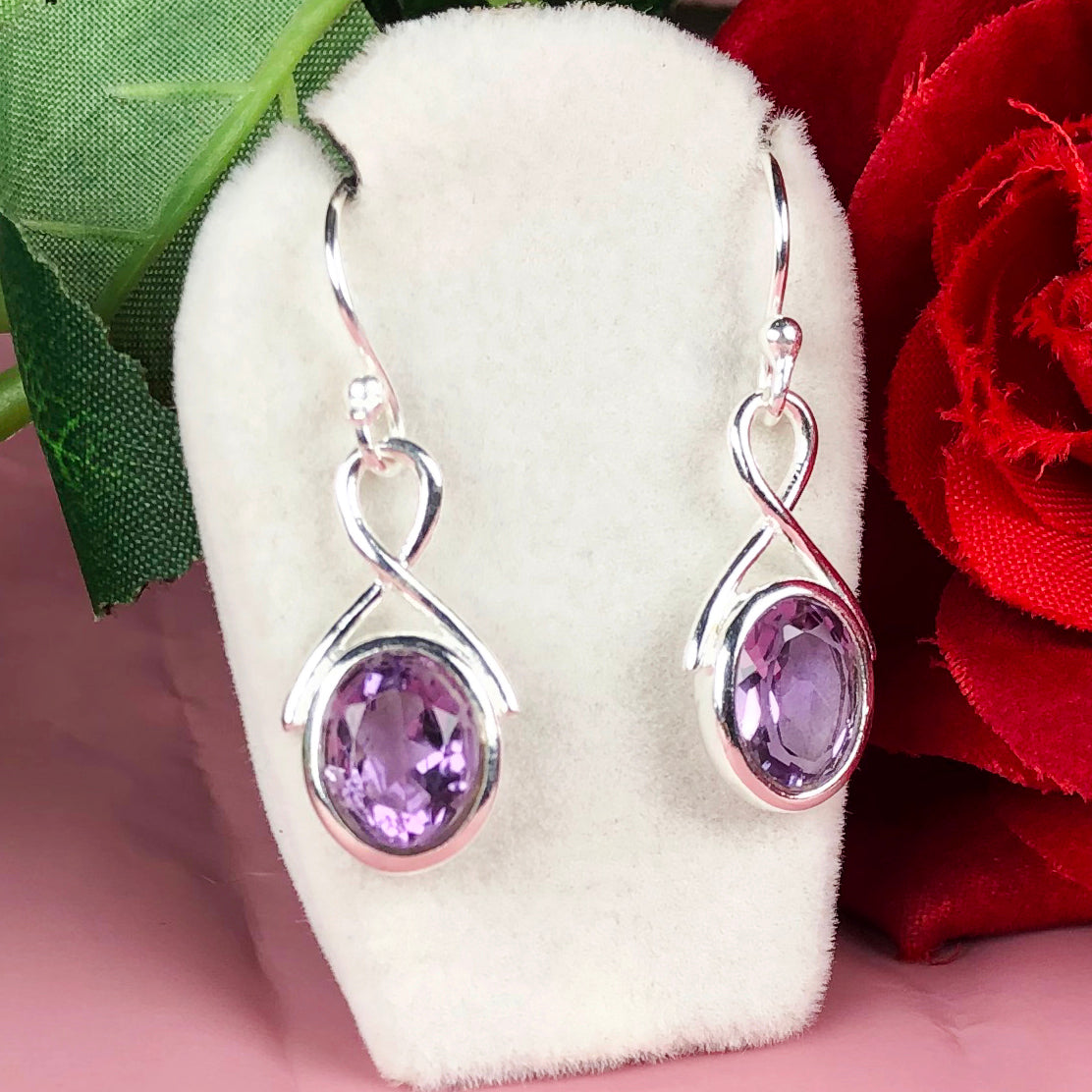 Zhupuk International Latest Design Gemstone Amethyst Earrings for Women and Girls Light Weight Dangle For Every Occasion Nickel-Free Quality ( RITI060 )