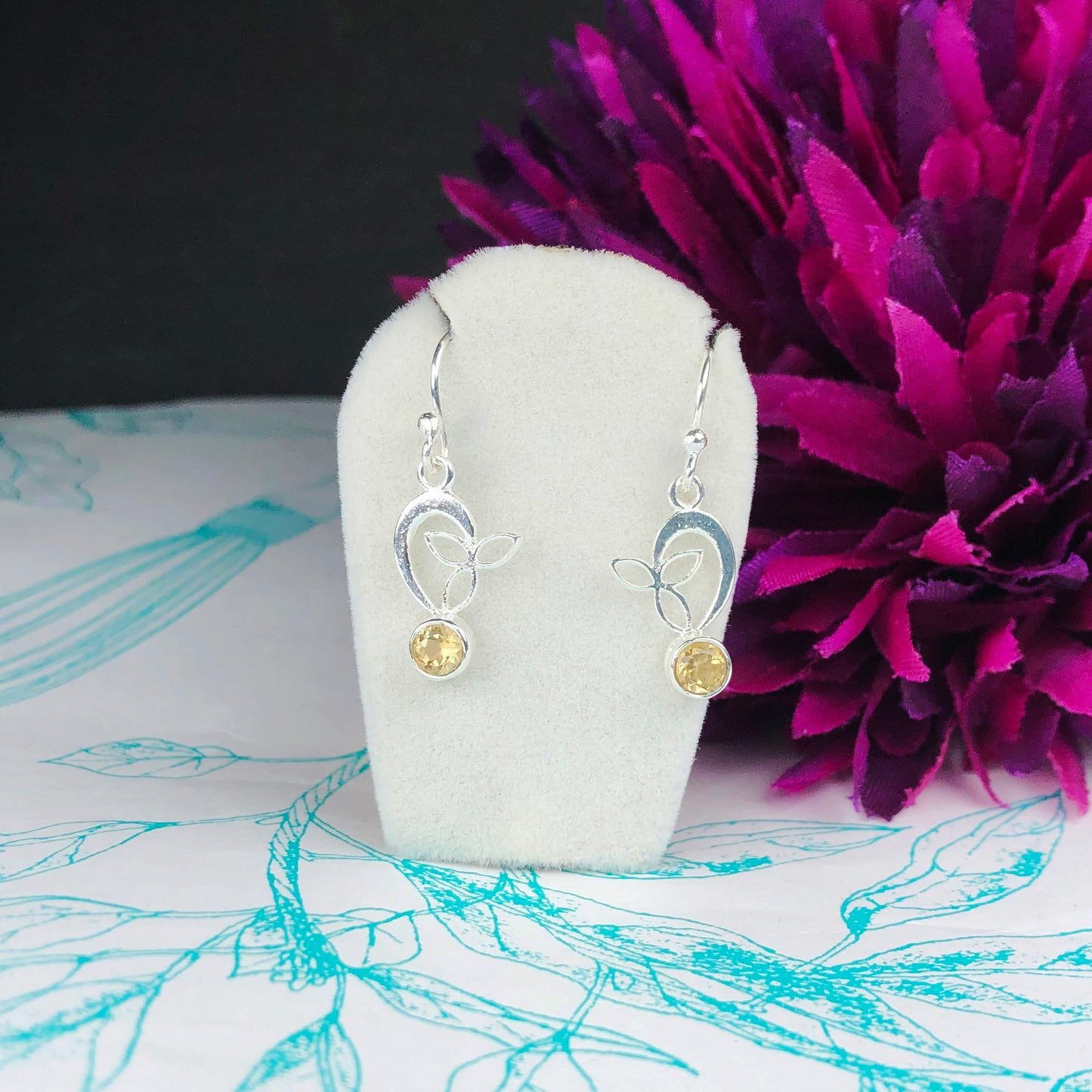 Zhupuk International Unique Design Gemstone Citrine Earrings for Women and Girls Light Weight Dangle For Every Occasion Nickel-Free Quality ( RITI074 )