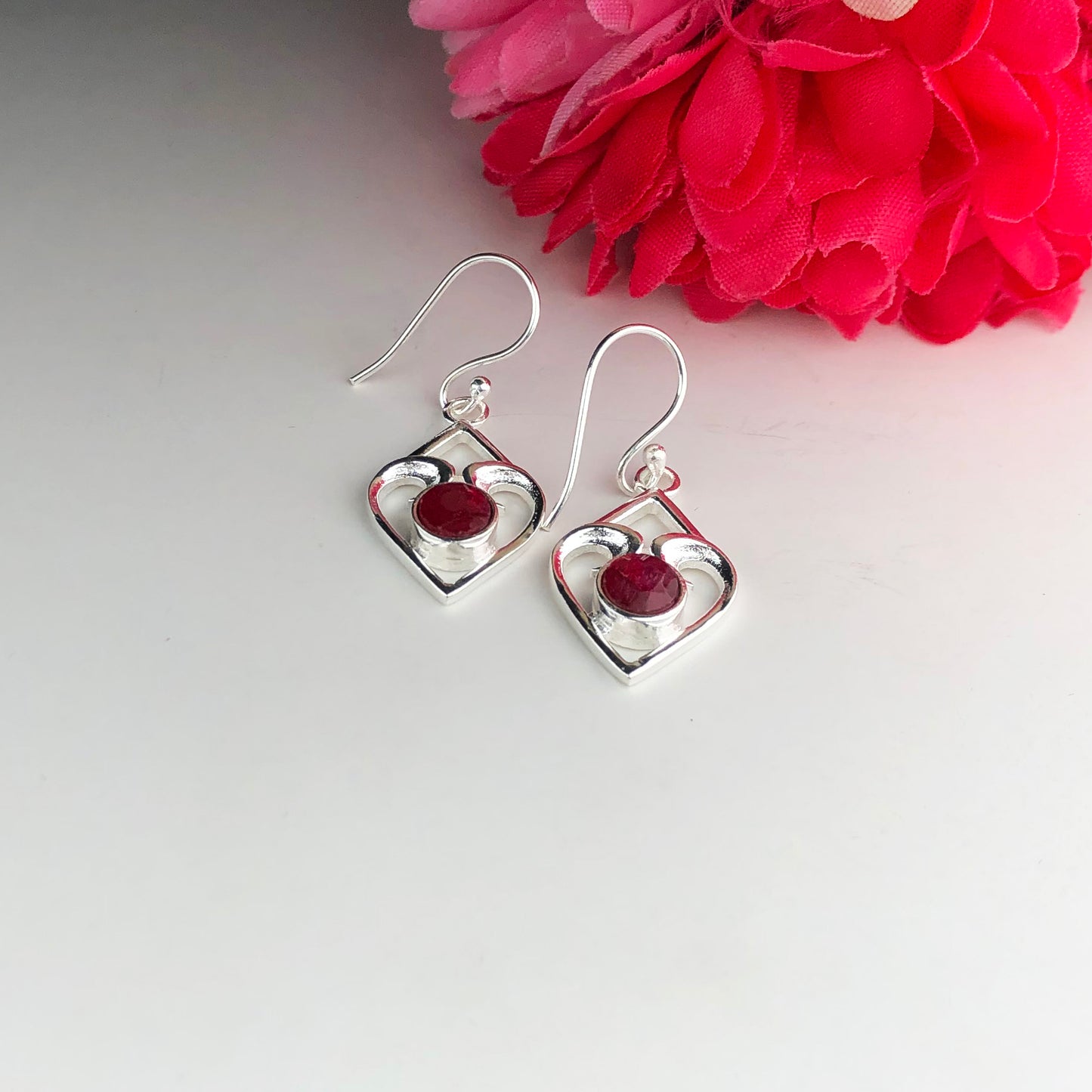 Zhupuk International Latest Design Gemstone Ruby Earrings for Women and Girls Light Weight Dangle For Every Occasion Nickel-Free Quality ( RITI079 )