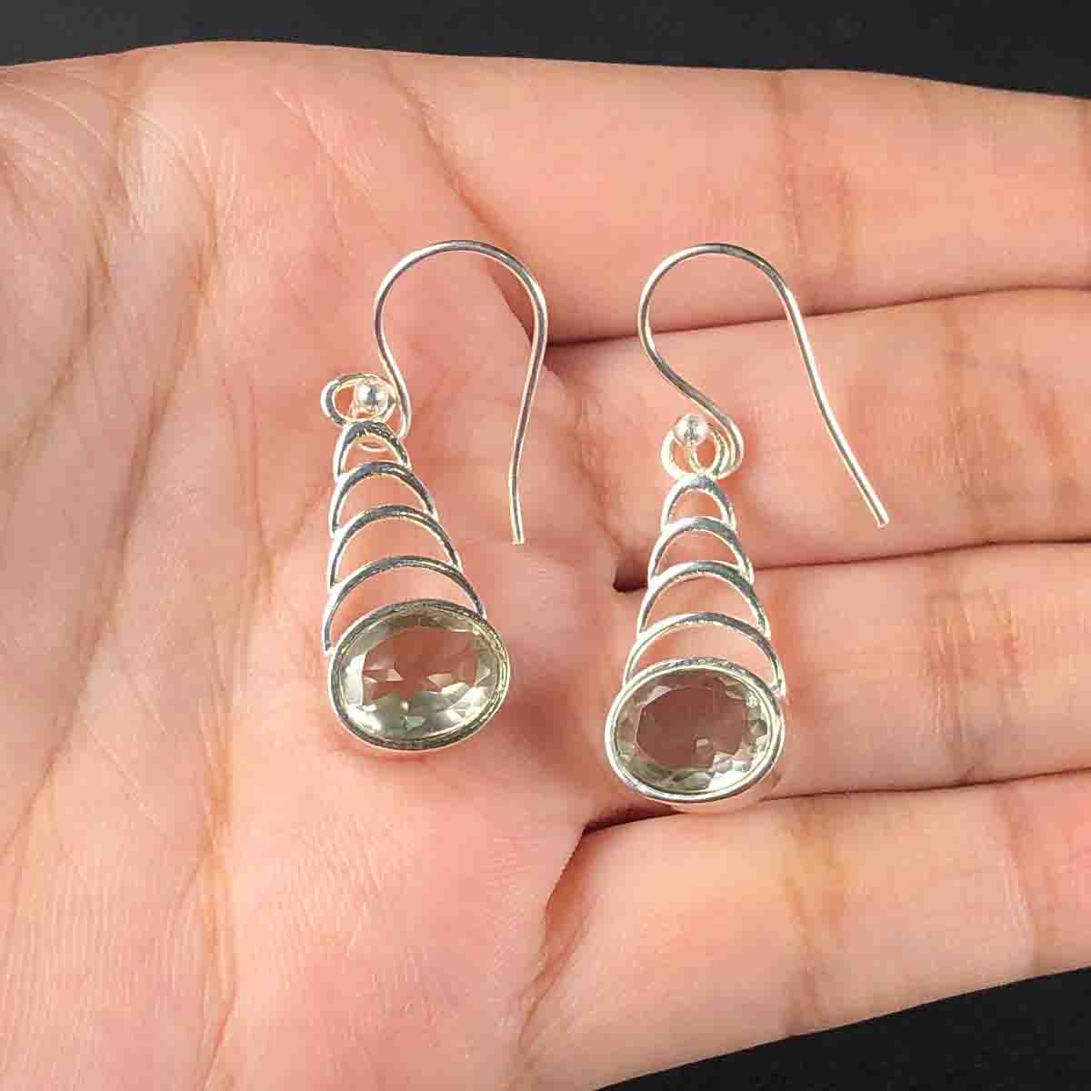 Zhupuk International Latest Stylish Gemstone Amethyst Earrings for Women and Girls Light Weight Dangle For Every Occasion Nickel-Free Quality ( RITI085 )