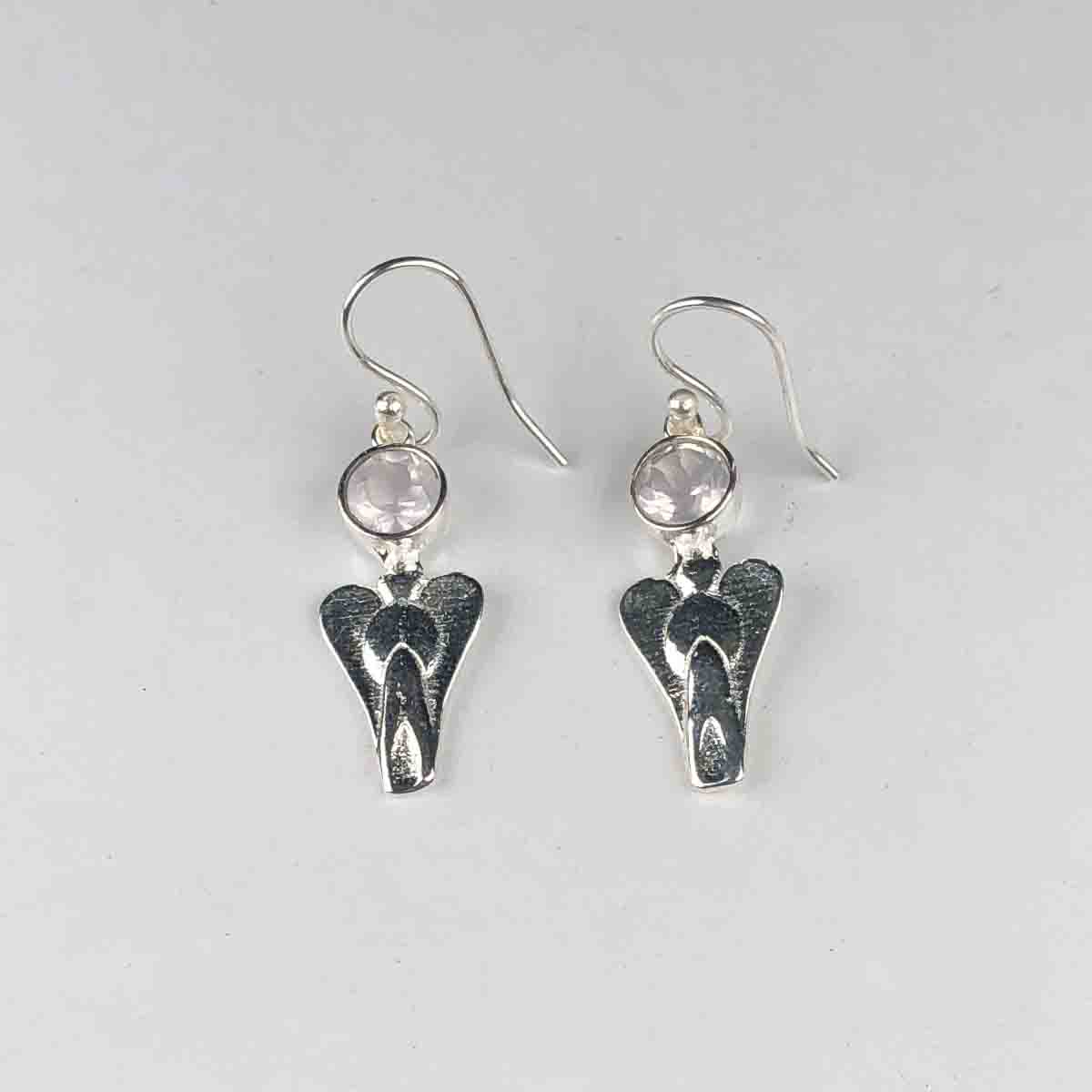 Zhupuk International Latest Stylish Gemstone Rose Quartz Earrings for Women and Girls Light Weight Dangle For Every Occasion Nickel-Free Quality ( RITI090 )
