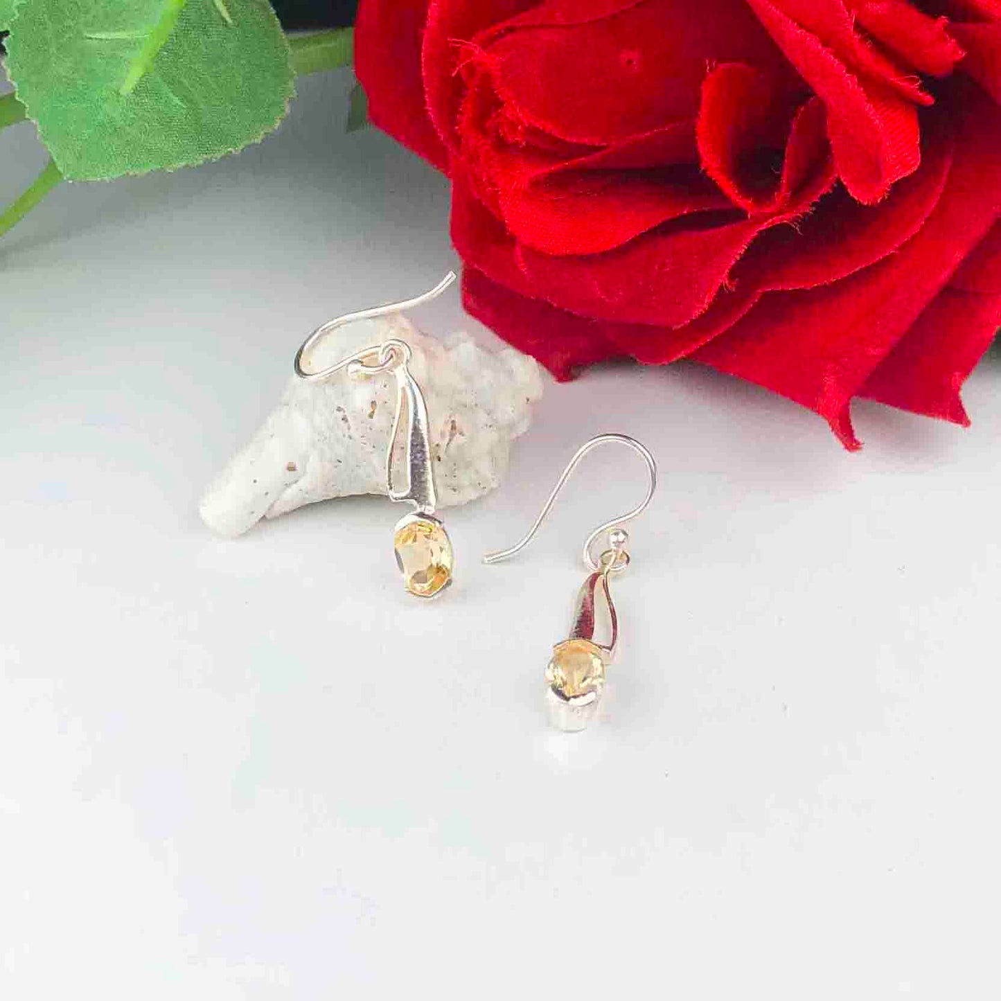 Zhupuk International Latest Design Gemstone Citrine Earrings for Women and Girls Light Weight Dangle For Every Occasion Nickel-Free Quality ( RITI169 )