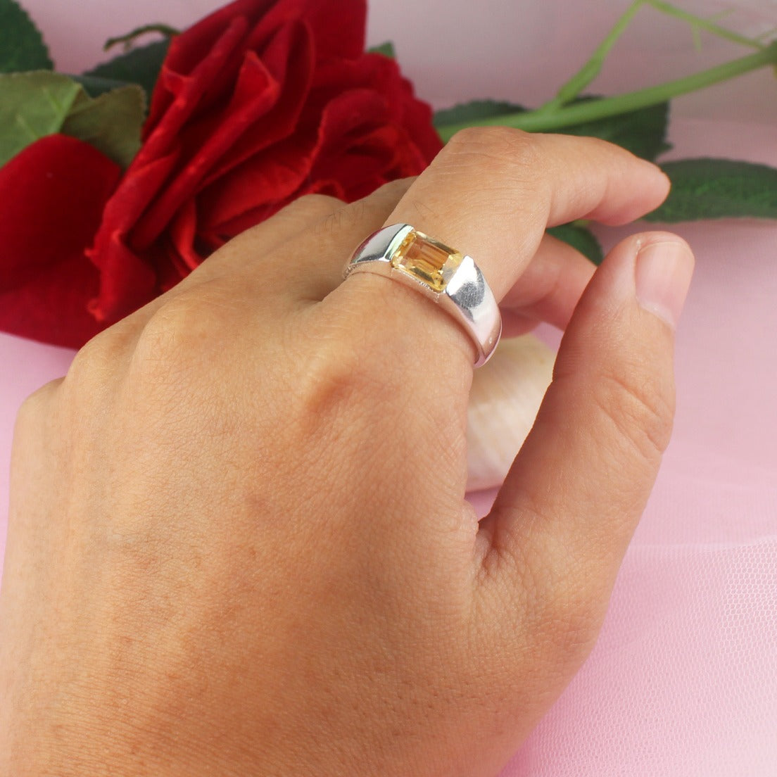 Yellow Cirtine Ring