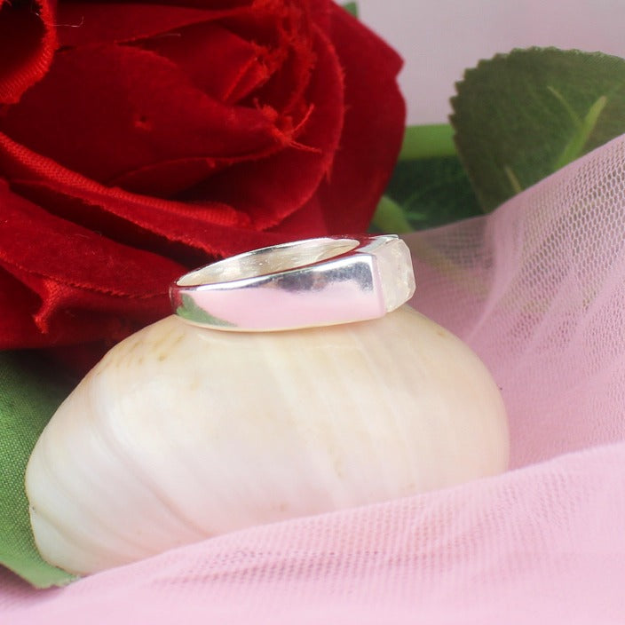 White Moonstone Ring