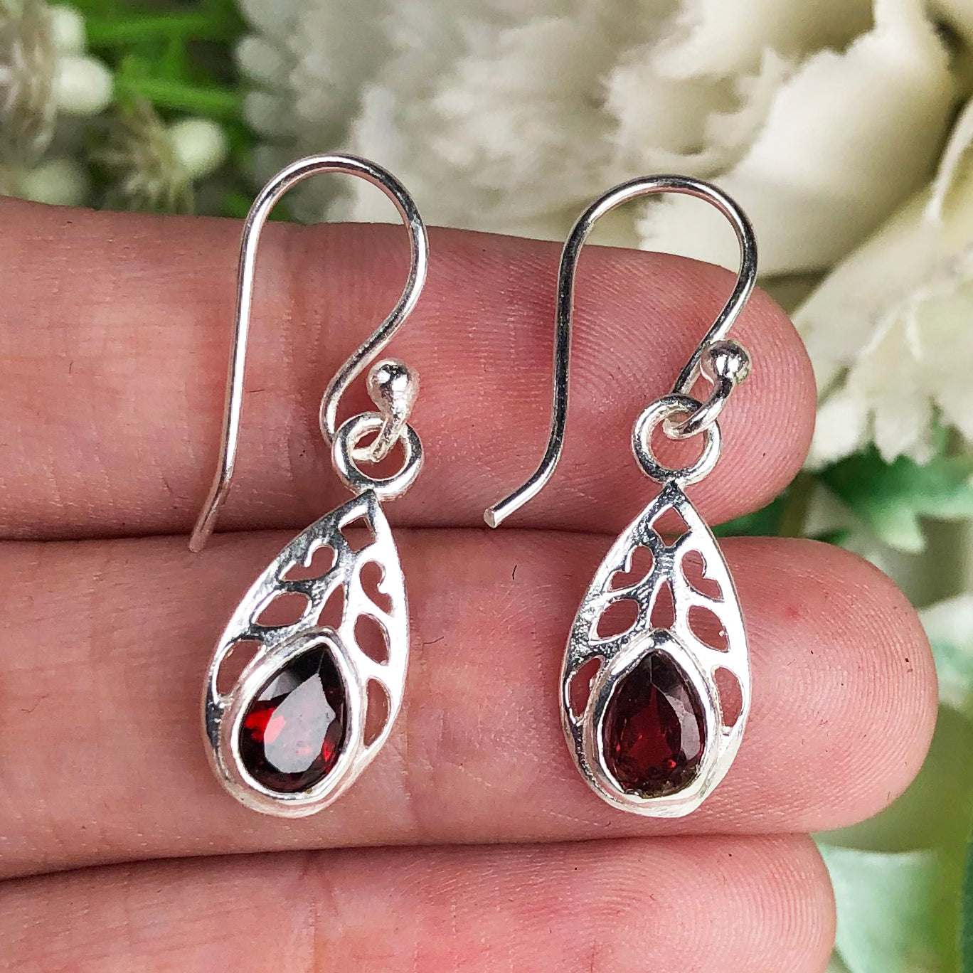 Red Ruby Earrings