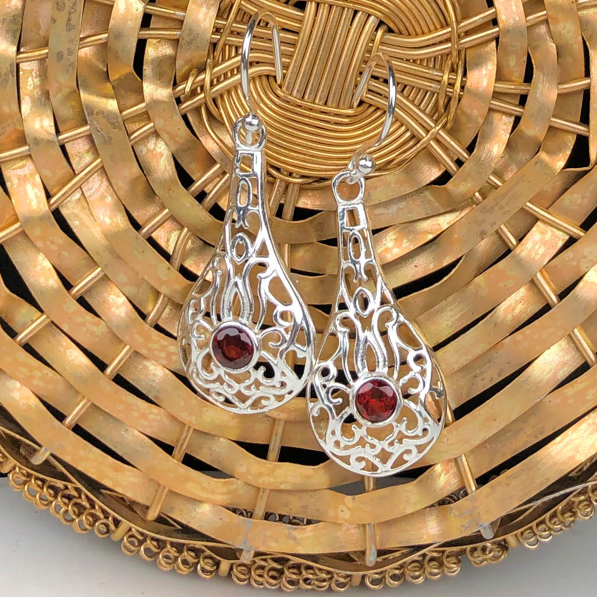 Red Onyx Earrings