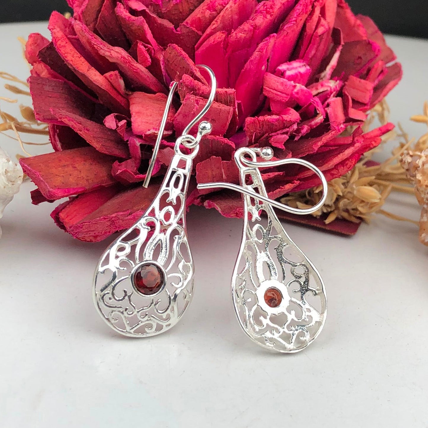Red Onyx Earrings