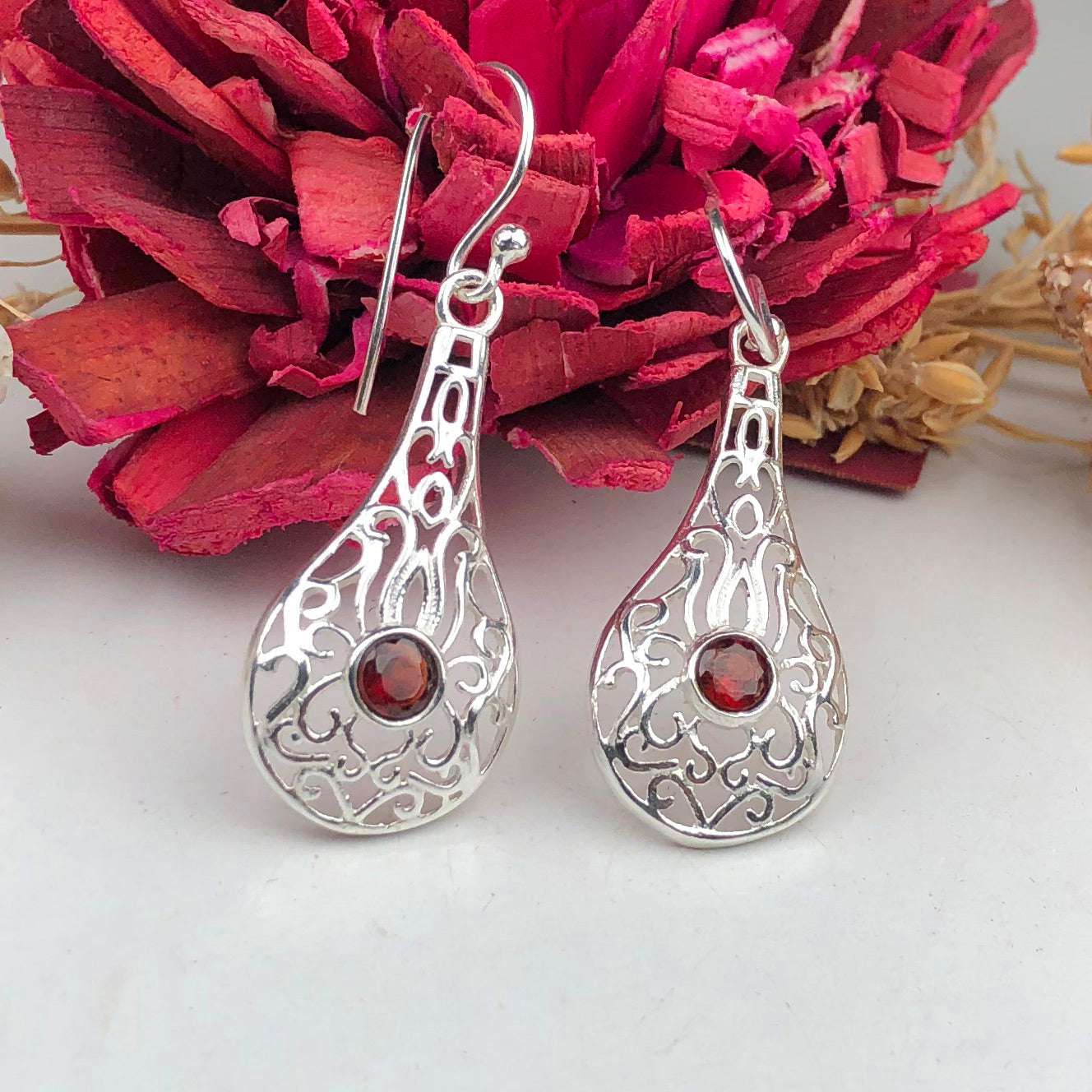 Red Onyx Earrings