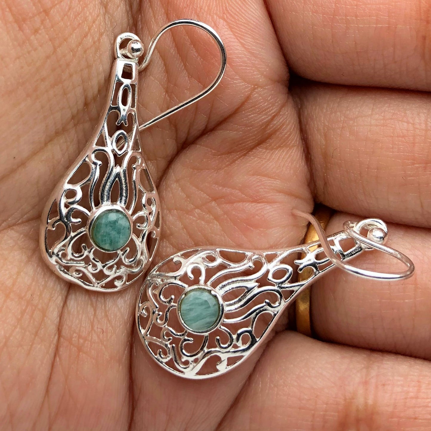 Blue Amazonite Earrings