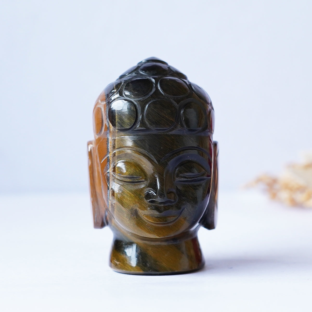 Brown Tiger's eye BUDDHA Carving