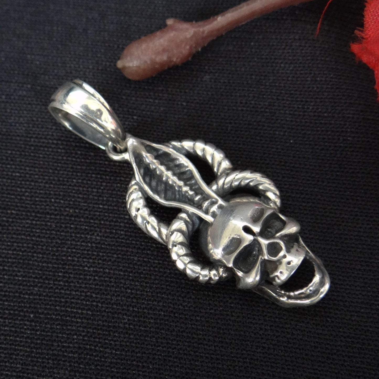 Elegant Skull Sterling Silver Pendant