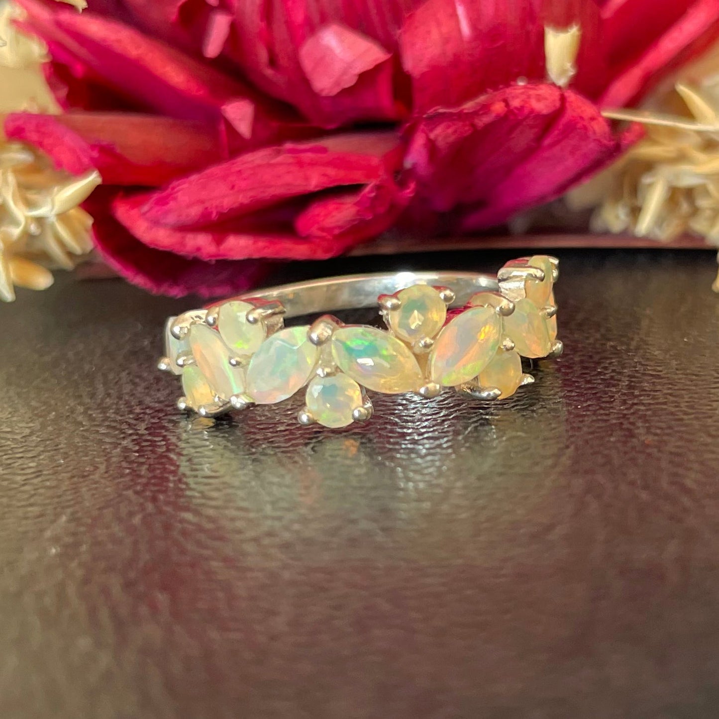 Ethiopial Opal Sterling Silver Ring