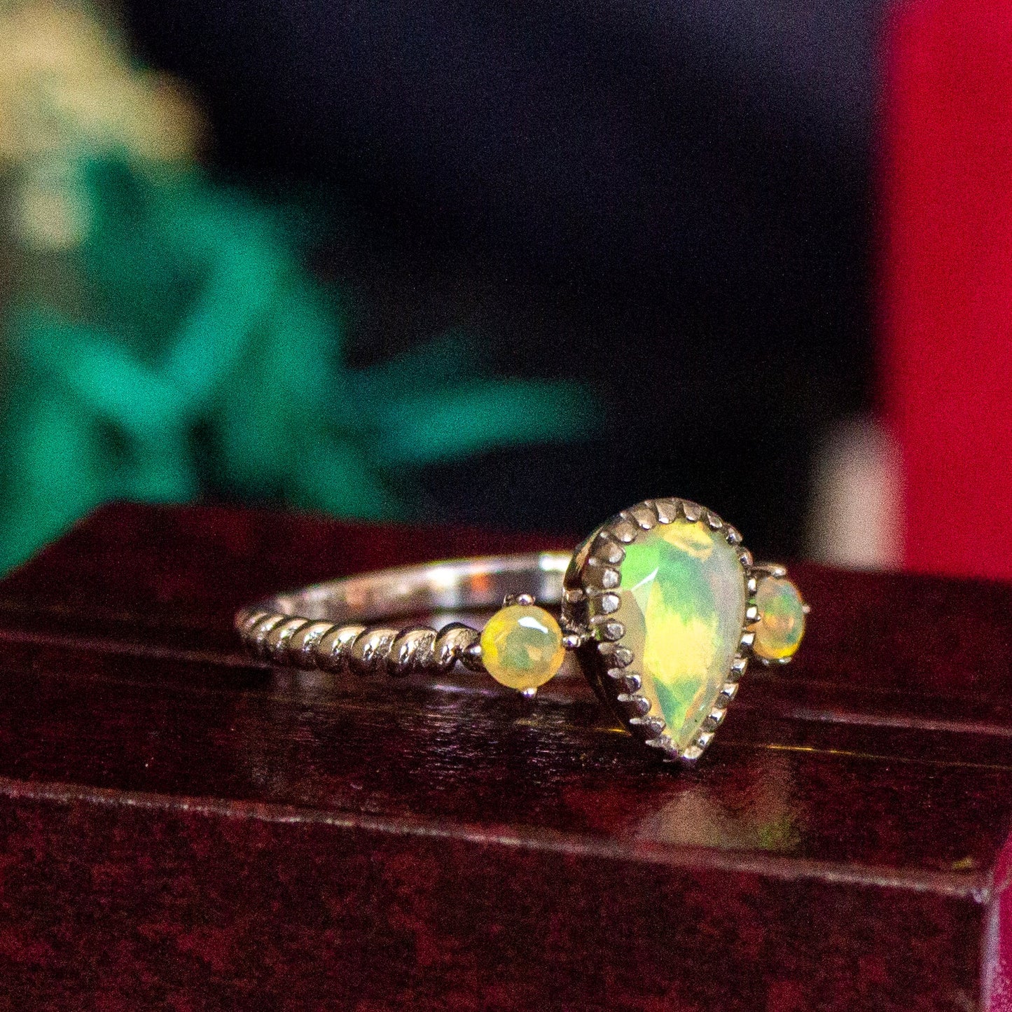 Beautiful Ethiopial opal Sterling Silver Ring
