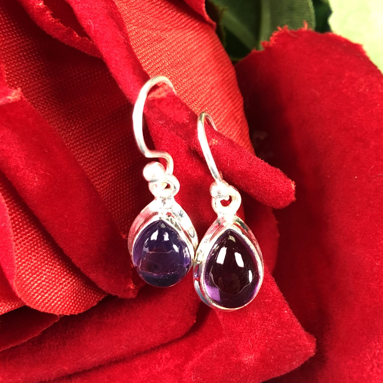 Pleasing Purple Amethyst Sterling Silver Earring