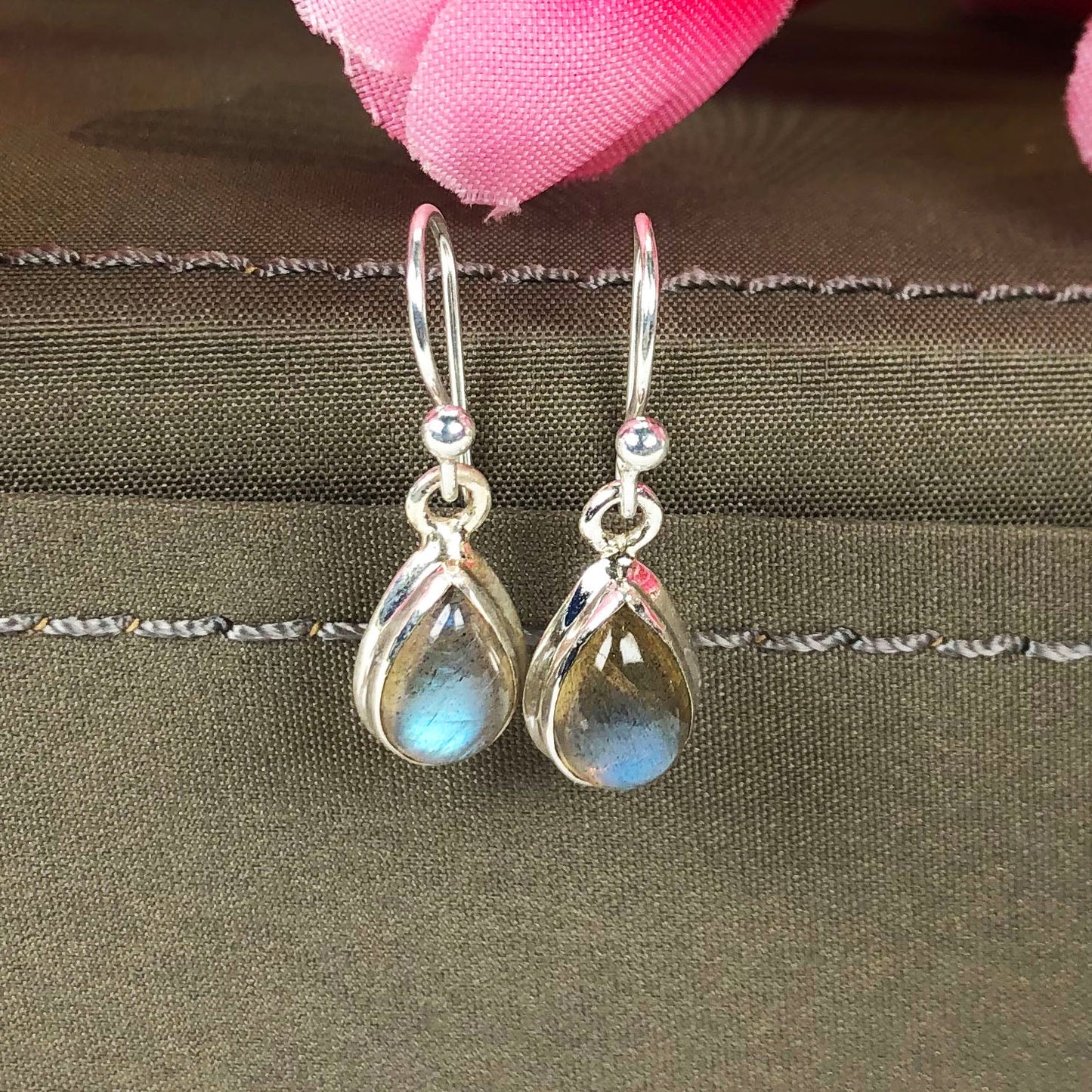Gorgeous Blue Flash Labradorite Sterling Silver Earring