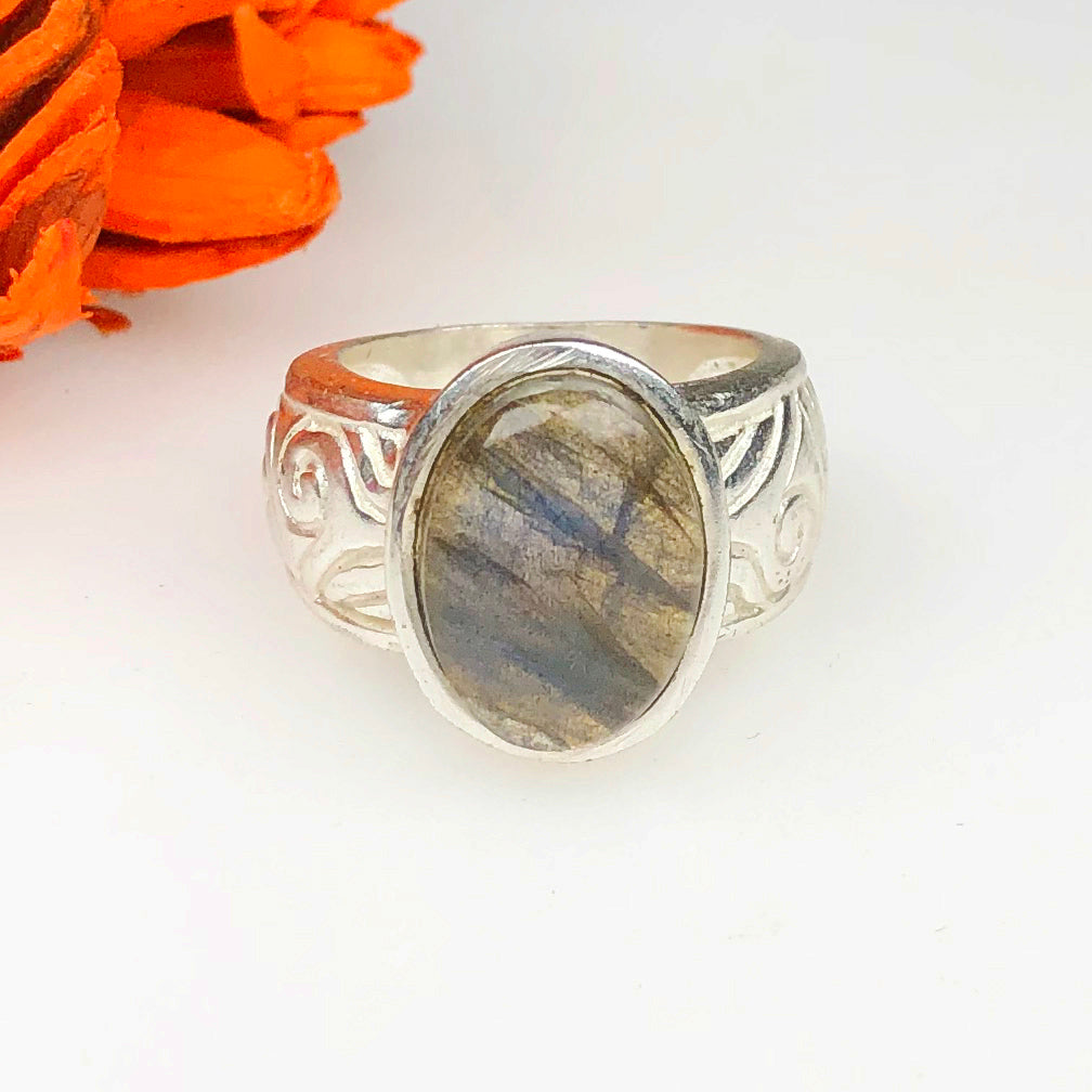 Mystical Labradorite Ring for Women