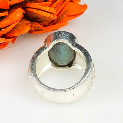 Mysterious Blue Labradorite Ring for Women