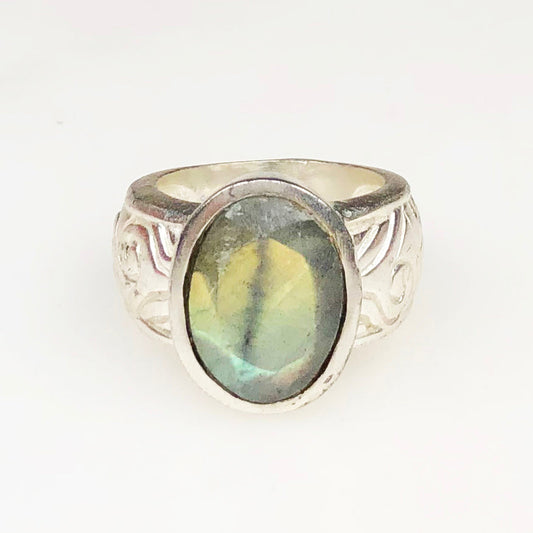 Mysterious Blue Labradorite Ring for Women