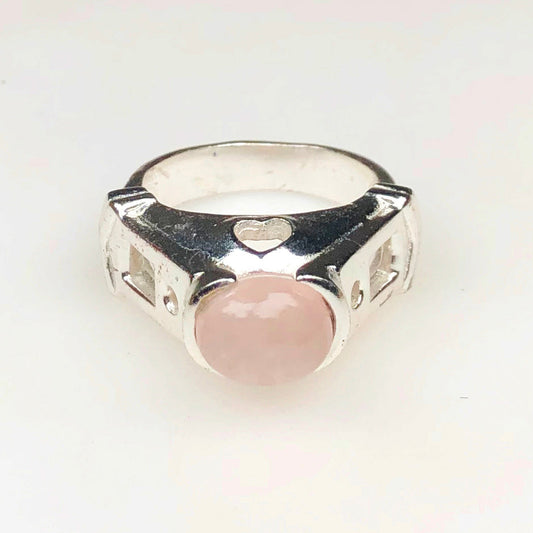 Romantic Pink Rose Quartz Ring for Women