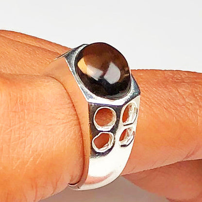 Mysterious Smoky Quartz Ring for Women