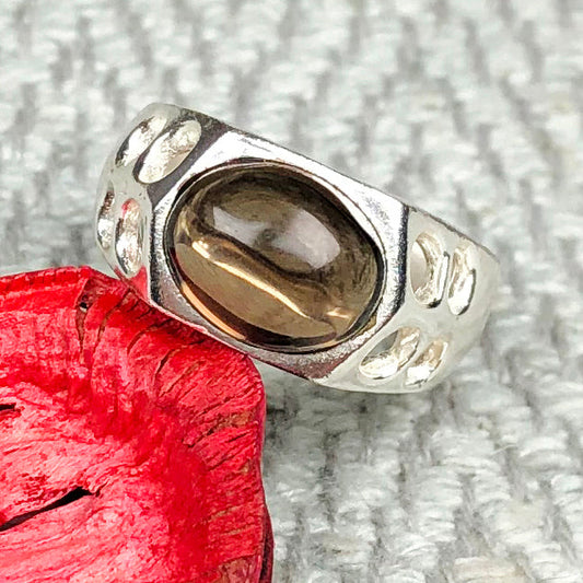 Mysterious Smoky Quartz Ring for Women