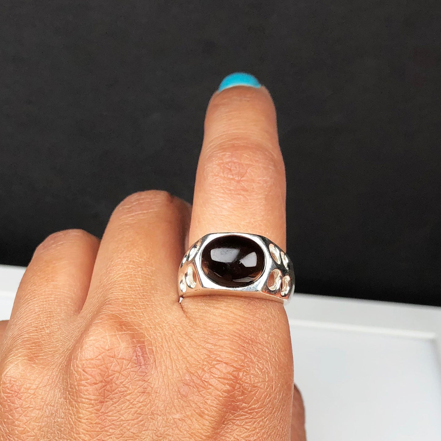 Earthy Brown Smoky Quartz Ring for Women