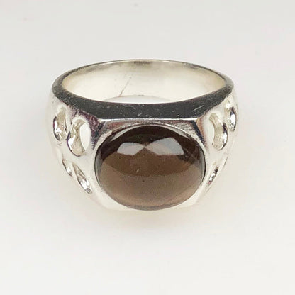 Earthy Brown Smoky Quartz Ring for Women