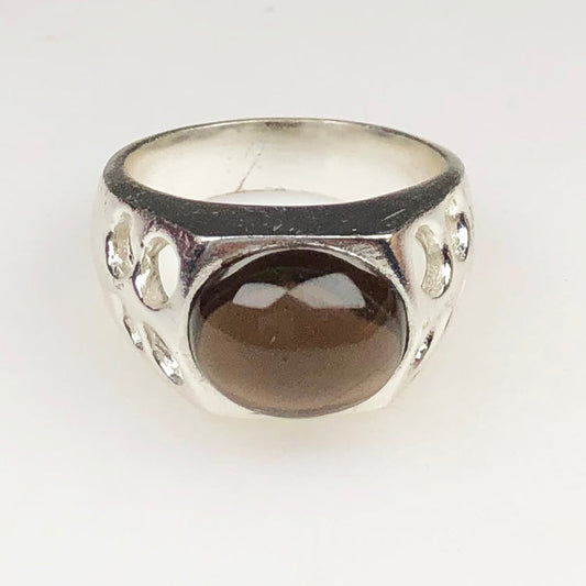 Earthy Brown Smoky Quartz Ring for Women
