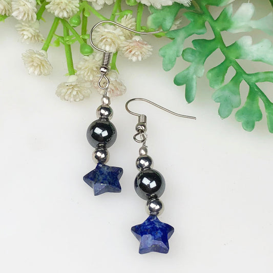 Lapis Lazuli and Hematite Earrings