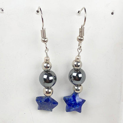 Lapis Lazuli and Hematite Earrings