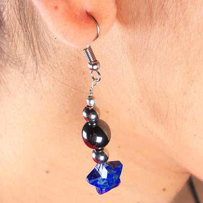 Lapis Lazuli and Hematite Earrings
