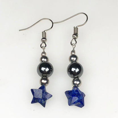 Lapis Lazuli and Hematite Earrings