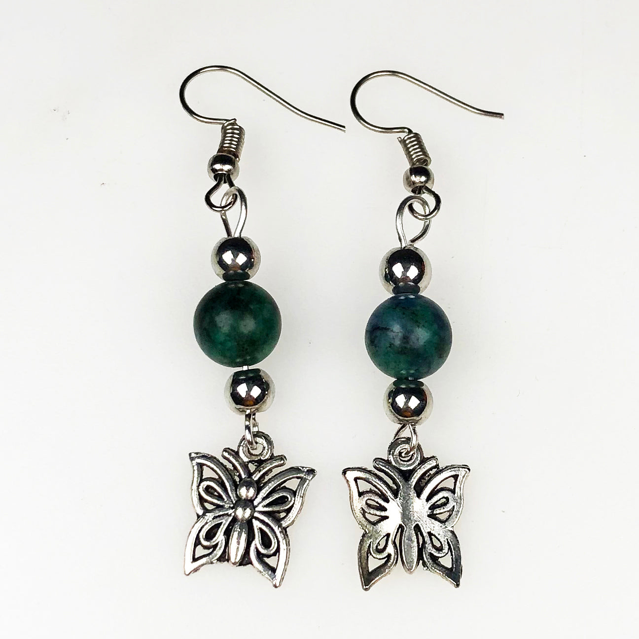 Green Jasper Earrings