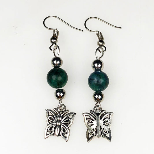 Green Jasper Earrings