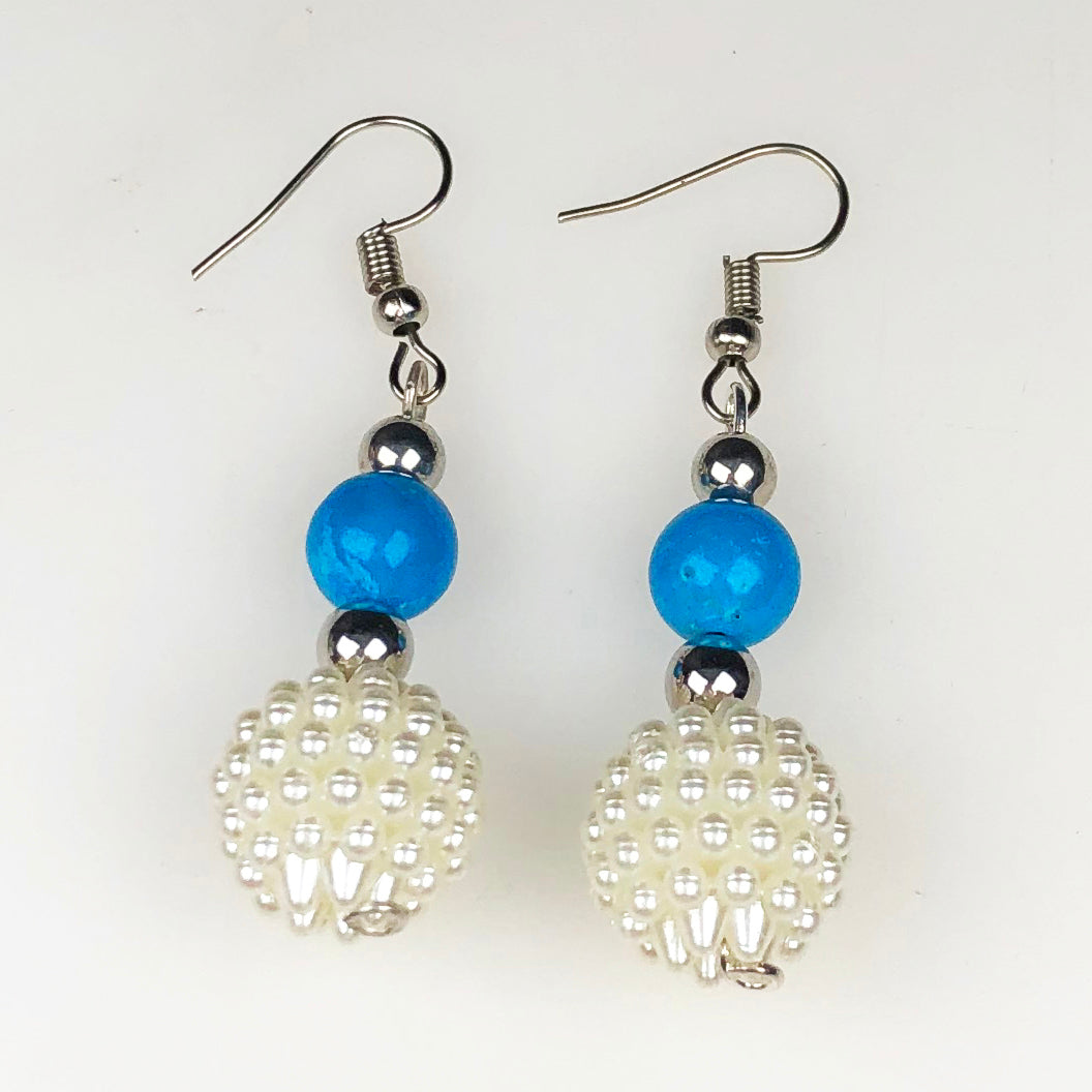 Pearl and Howlite Earrings