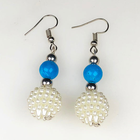 Pearl and Howlite Earrings