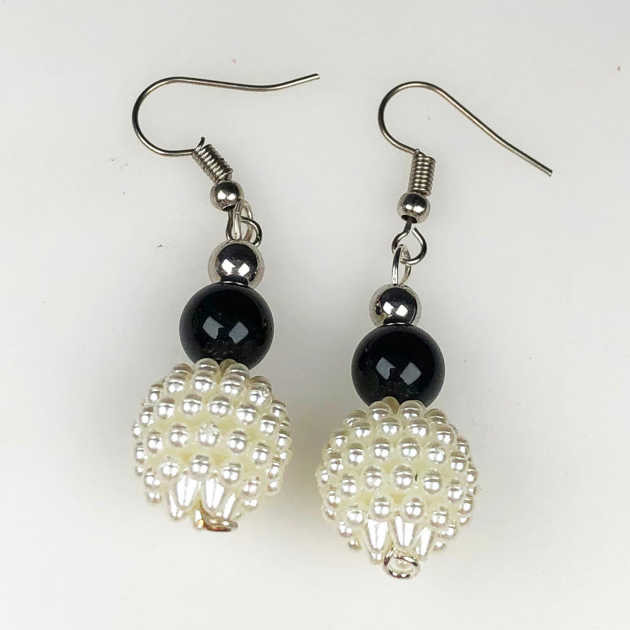 Pearl and Onyx Earrings