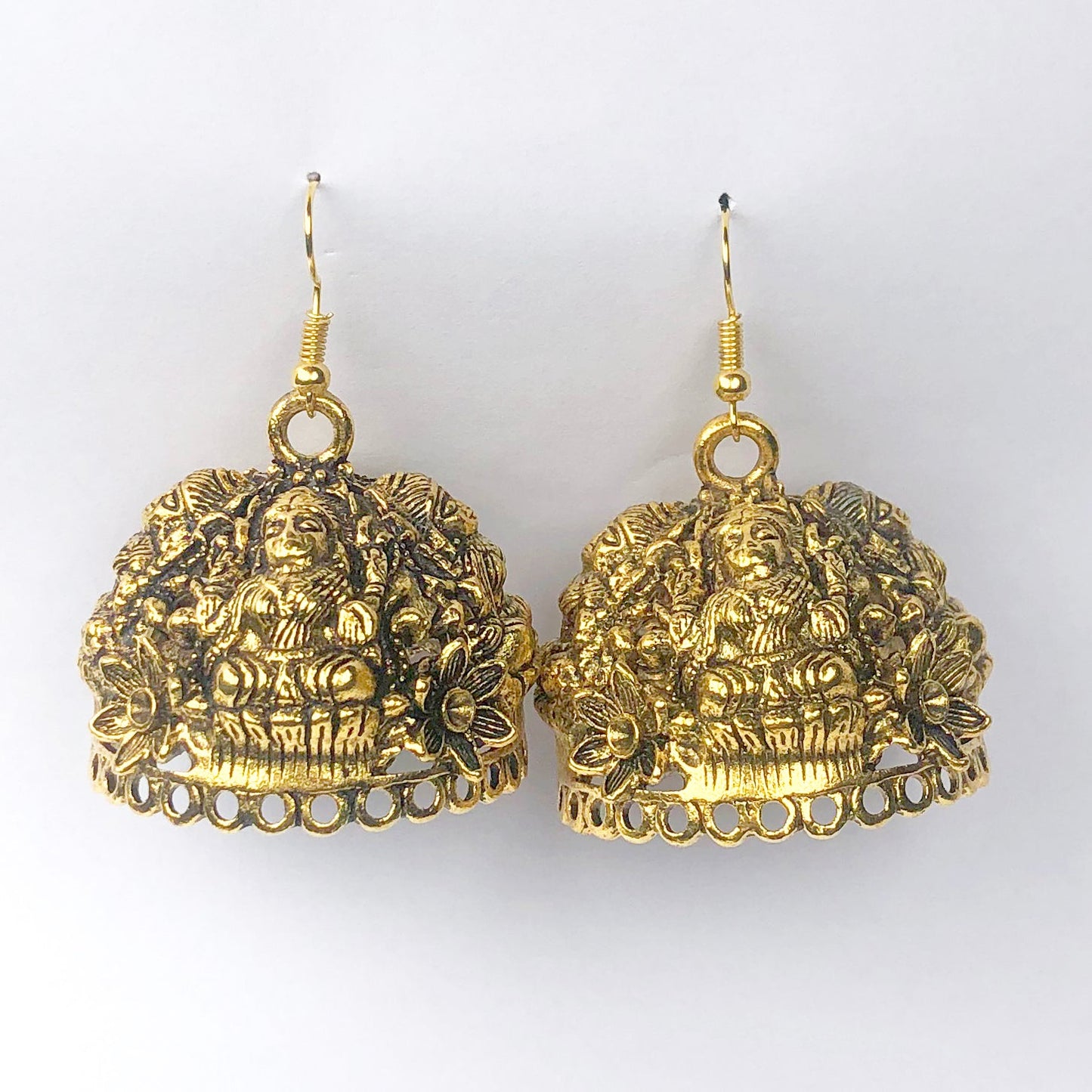 Fashionable Golden Brass Earrings