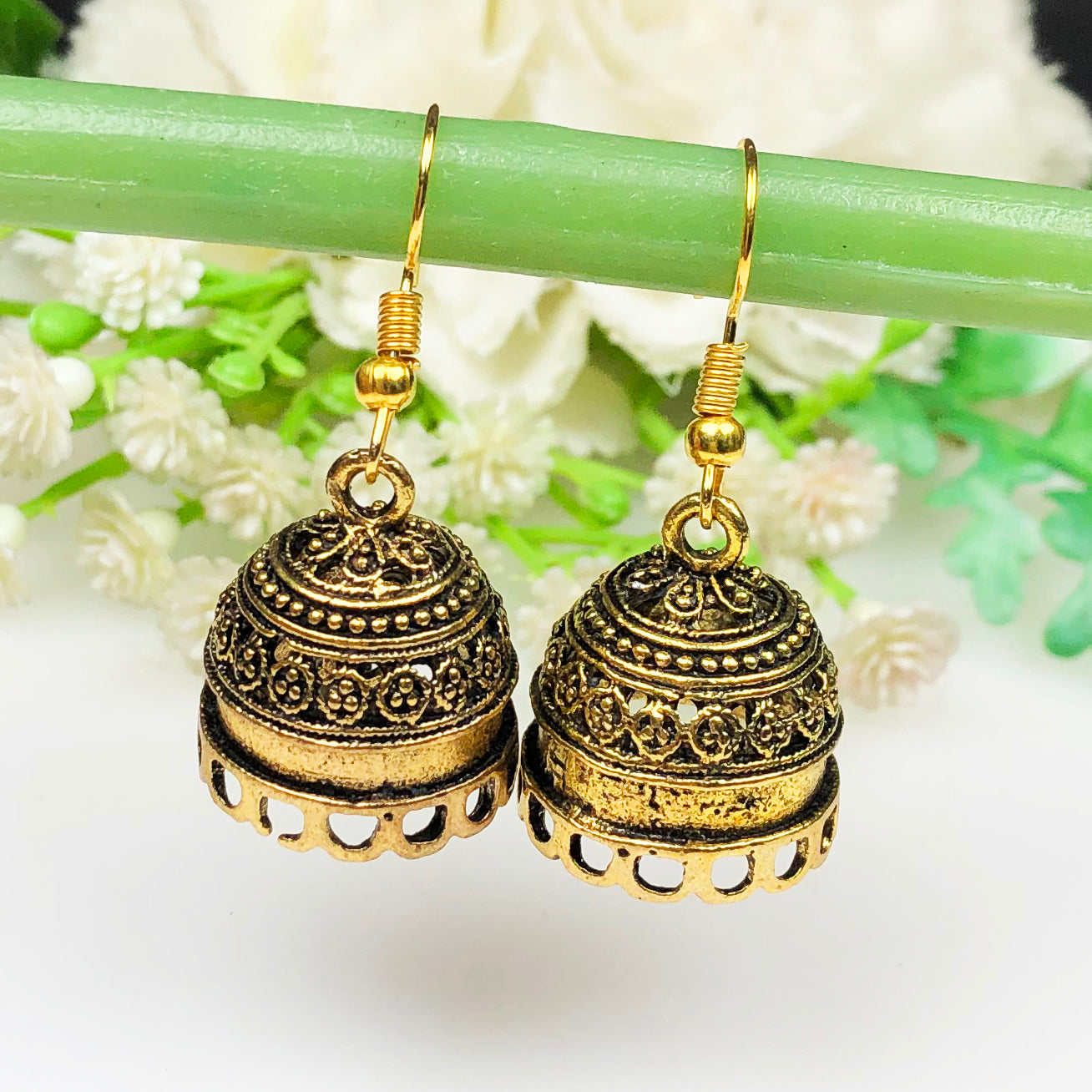 Golden Brass Earrings