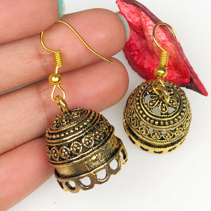 Golden Brass Earrings