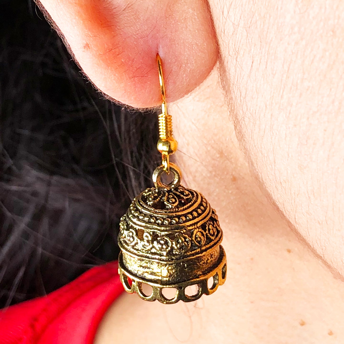 Golden Brass Earrings