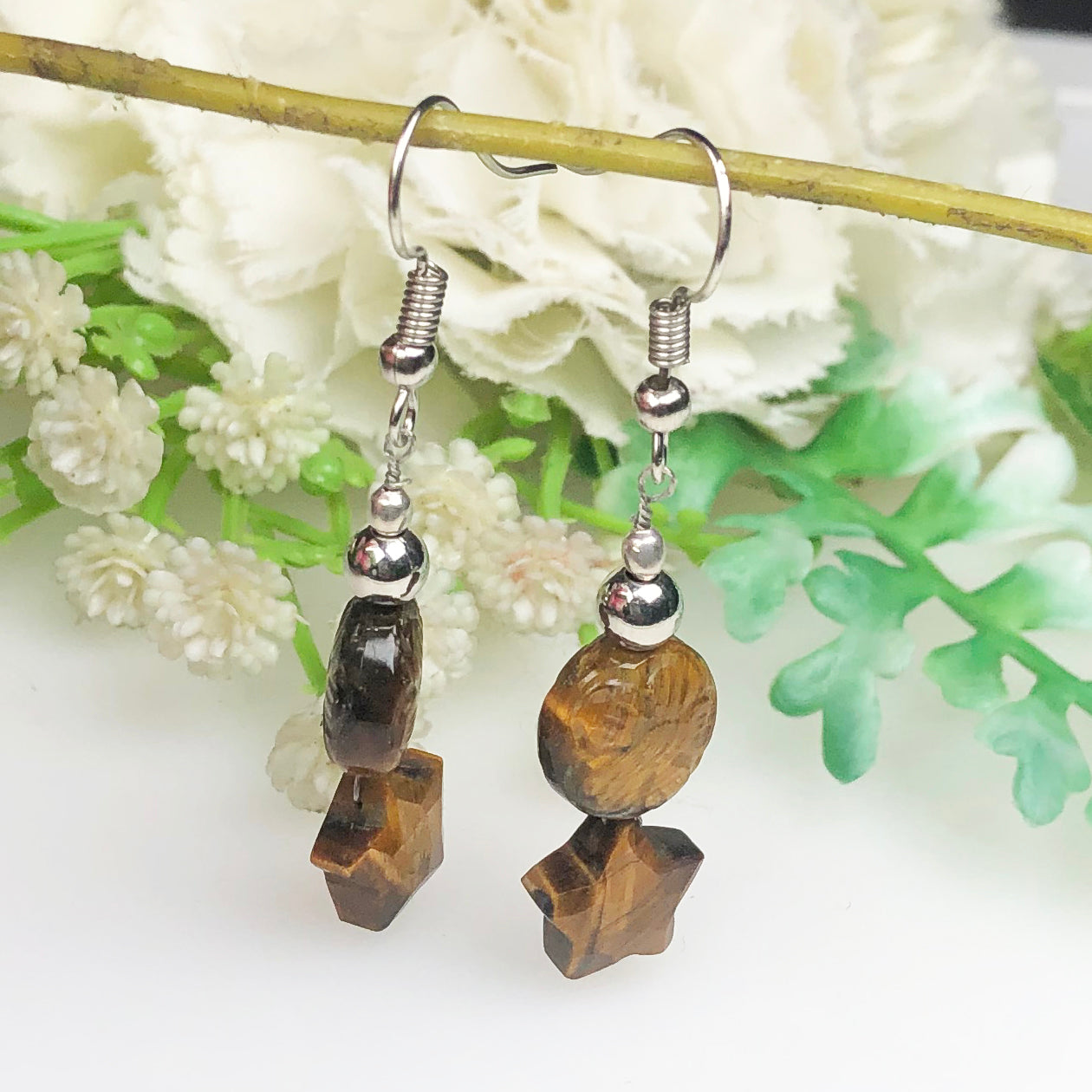 Sparkling Tiger Eye Earrings
