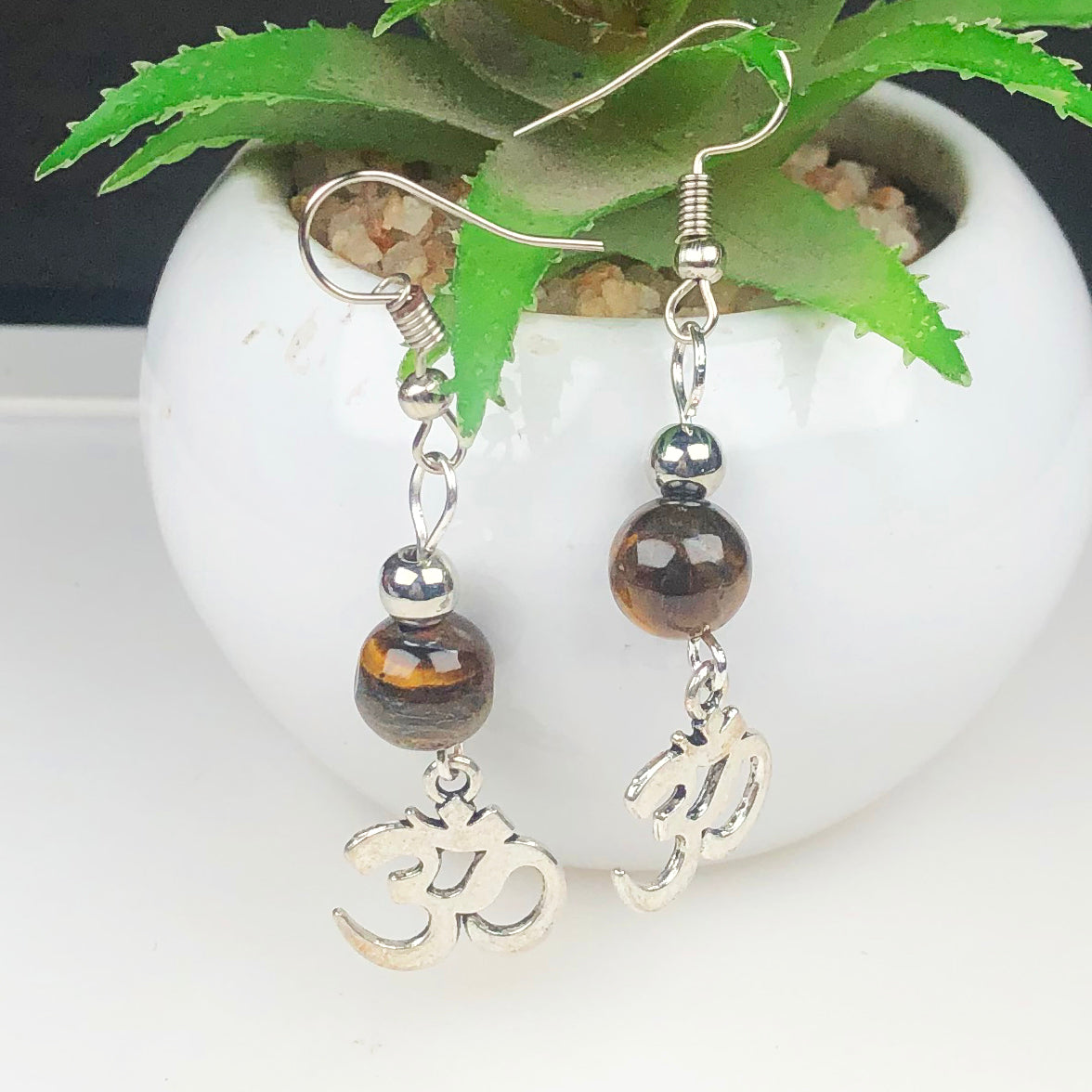 Delicate Tiger Eye Earrings