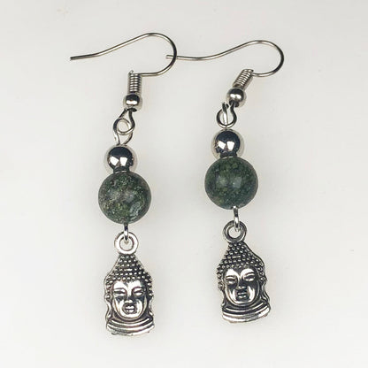 Elegant Green Jasper Earrings