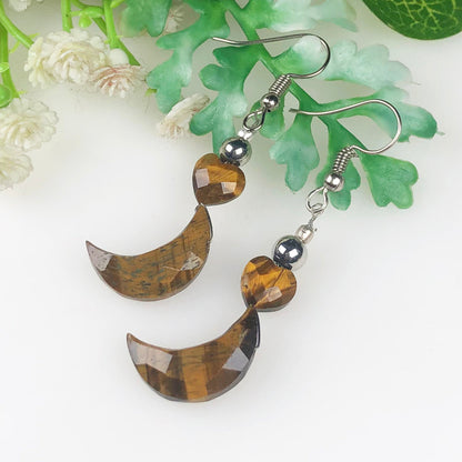 Glittering Tiger Eye Earrings